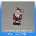 Natal, giftware, cerâmico, penduradas, Ornamento, santa, forma